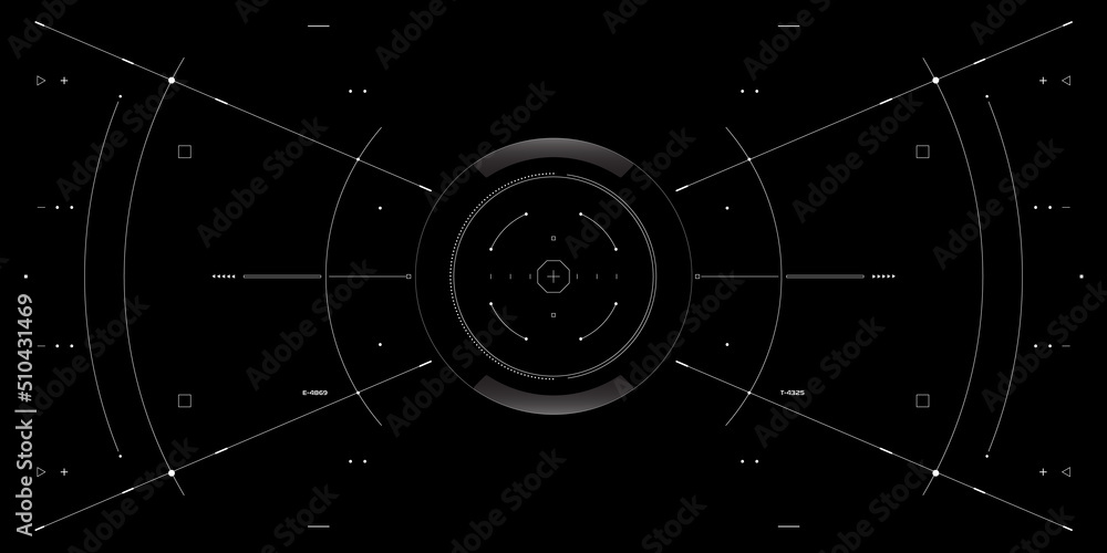 Poster Abstract futuristic of HUD screen interface system security UI control display.