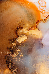 Marble ink abstract art from exquisite original painting for abstract background . Painting was...