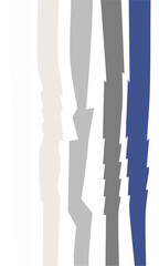 White gray blue zigzag stripes with transparent background 
