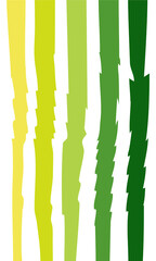 Yellow green zigzag stripes with transparent background 
