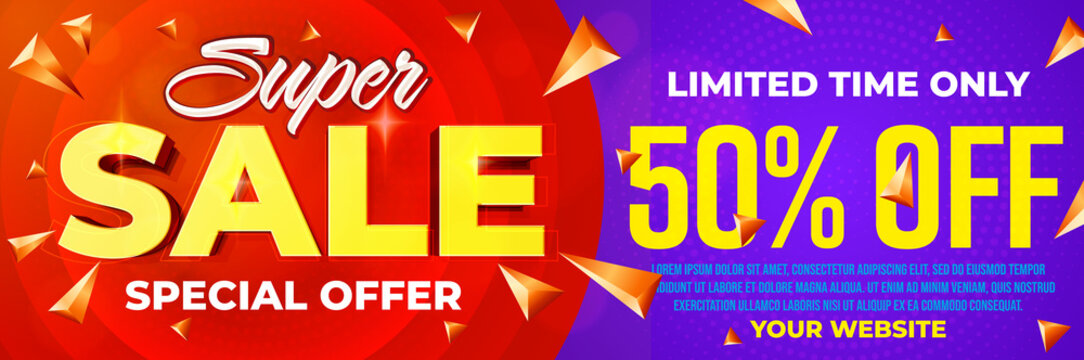 Super Sale Advertisement Banner Template