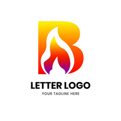 Letter B logo template