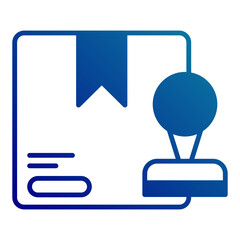 postal package cardboard icon on transparent background