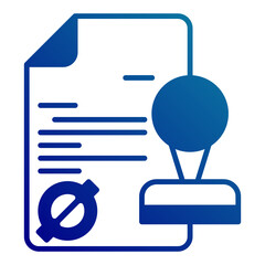 letter and postmark icon on transparent background