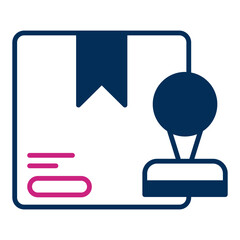 postal package cardboard icon on transparent background