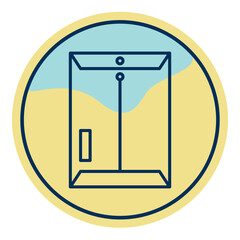 postal envelope icon with transparent background