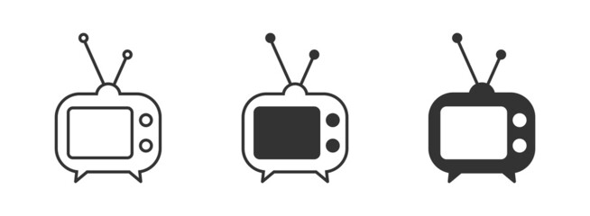 Classic television Icon. Retro style TV icon. Vector illustration.
