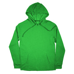 Give a professional touch to your design with this Front View Fantastic Pullover Hoodie Mockup In Classic Green Color.