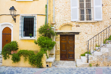 Picturesque architecture of the Old Town in Antibes