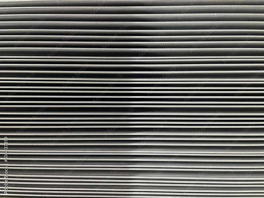 Poster white abstract line on a black background. horizontally aligned lines for poster textures