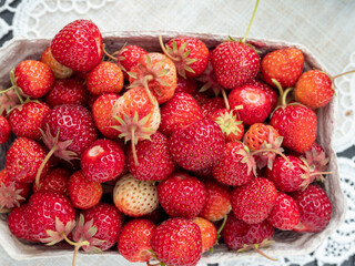 A bed of homemade strawberries.