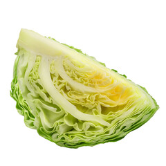 Quarter cabbage isolated on white background