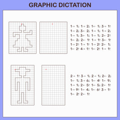 Graphic dictation. Educational games for kids. 