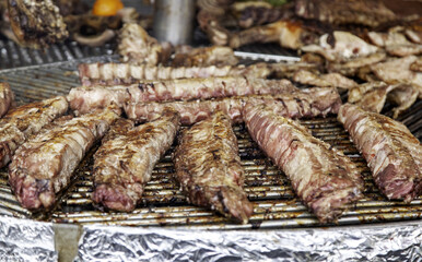 Grilled pork ribs