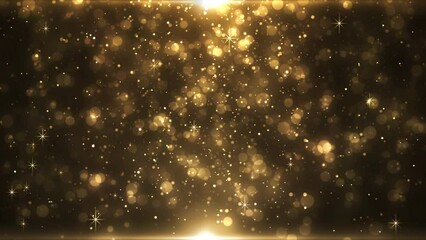 Abstract Golden Bokeh and Dust with Flickering Lights - Powered by Adobe