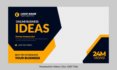 Editable Thumbnail for vidoes and all social platforms usable in your all videos Editable Premium Vector, Customizable Thumbnails fully customizable	