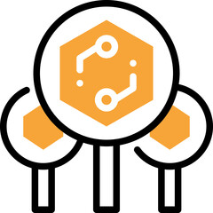 auction flat line icon