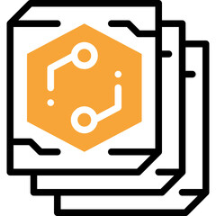 collection flat line icon