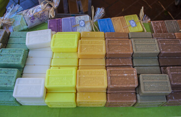 Handmade soap on a french market in Nice