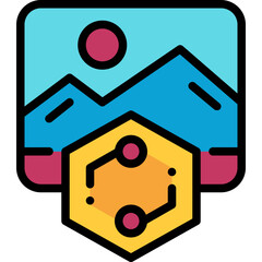 photo filled outline icon