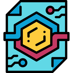 smart contract filled outline icon