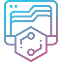 document gradient line icon