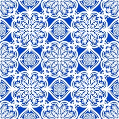 Seamless pattern flower with mandala, vintage decorative elements, vintage decorative elements illustration, Ethnic mandala with colorful tribal ornaments