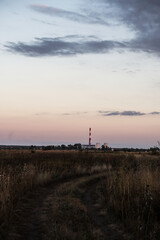 Electric thermal station. Chernobyl, environmental pollution.