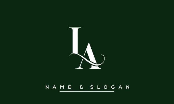 LA,  AL,  L,  A   Abstract  Letters  Logo  Monogram