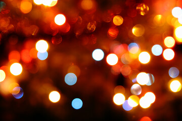 defocused colored circular lights