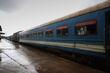 Fototapeta premium Train in the station of Moron, Cuba