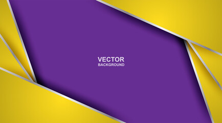 Abstract. Yellow-purple gradient geometric overlap shape background. vector.