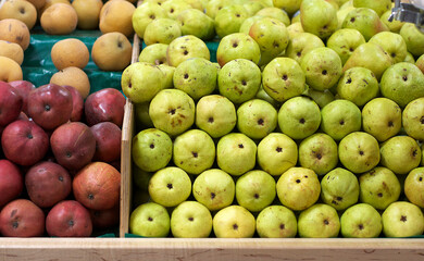 Nature's Bounty: Apples in a Grocery Store