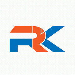 RK Letter Logo Design Template Vector 