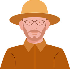 Front portraits of young men, character avatars, illustration for graphic design and animation