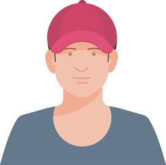 Front portraits of young men, character avatars, illustration for graphic design and animation