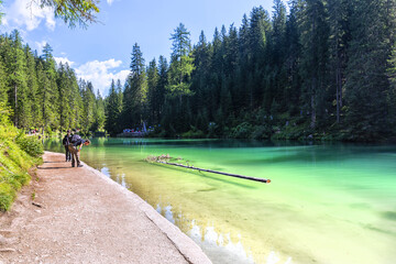 Lago di Braies, beautiful lake in the Dolomites