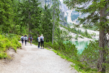 Lago di Braies, beautiful lake in the Dolomites