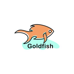 
Hand drawn simple illustration goldfish