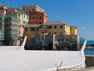 The old fishing village of Boccadasse, Genoa, Italy