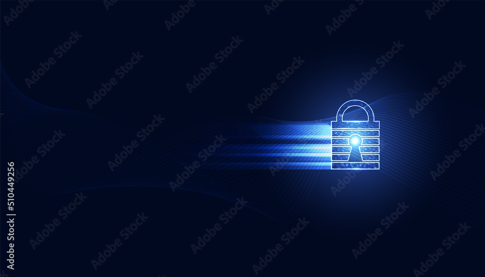 Aufkleber abstract technology cyber security privacy information network concept padlock protection digital ne