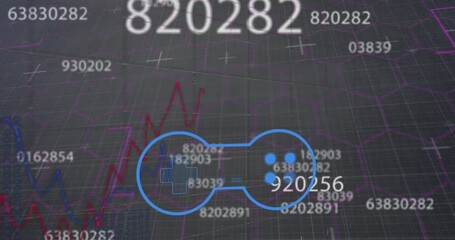 Animation of gamepad icon over data processing - Powered by Adobe