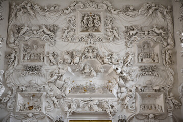 Stucs de l'oratoire di Santa Cita à Palerme. Sicile