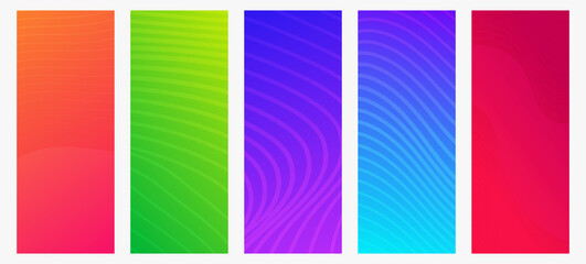 Modern colorful gradient background with wave lines