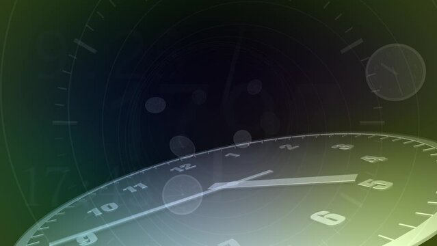 Time flow images with analog clock CG illustration.