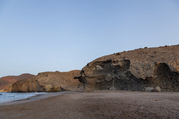 Monsul beach in Almeria at sunrise