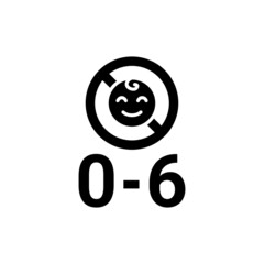 Age limit line color icon. Physiotherapy, acupuncture.