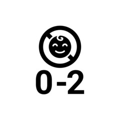 Age limit line color icon. Physiotherapy, acupuncture.