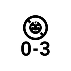 Age limit line color icon. Physiotherapy, acupuncture.