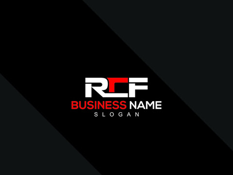 Colorful RCF Logo Icon, Modern RC Logo Letter Vector Image Design For any type of business